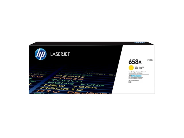 Main image of HP 658A Yellow Original LaserJet Toner Cartridge, ~6,000 pages, W2002A