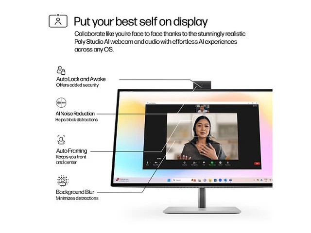 Alt view image 6 of 7 - HP Series 7 Pro 27 inch 4K Conferencing Monitor - 727pm 27" 4K UHD (3840 x 2160)