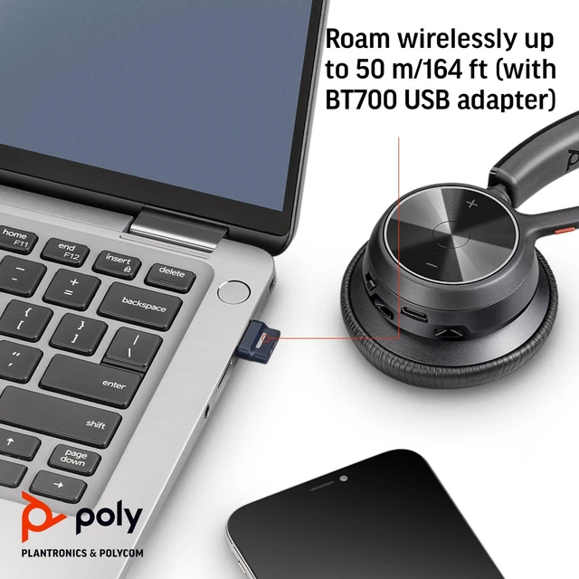 Alt view image 6 of 7 - Poly Voyager 4310-M Microsoft Teams Certified USB-A Headset