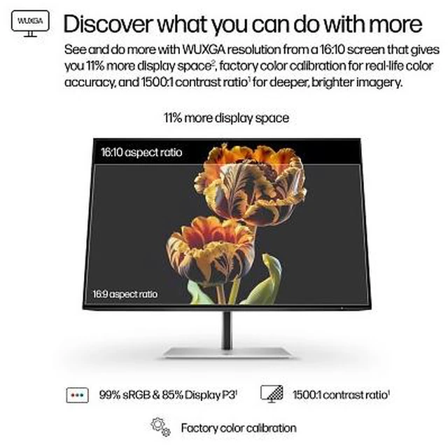 Alt view image 7 of 7 - HP Series 7 Pro 24 inch WUXGA Monitor - 724pn 24" WUXGA (1920 x 1200) 50-100 Hz