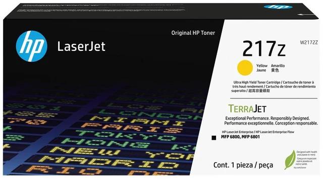 Main image of HP 217Z Ultra High Yield Yellow Original LaserJet Toner Cartridge, ~24,000