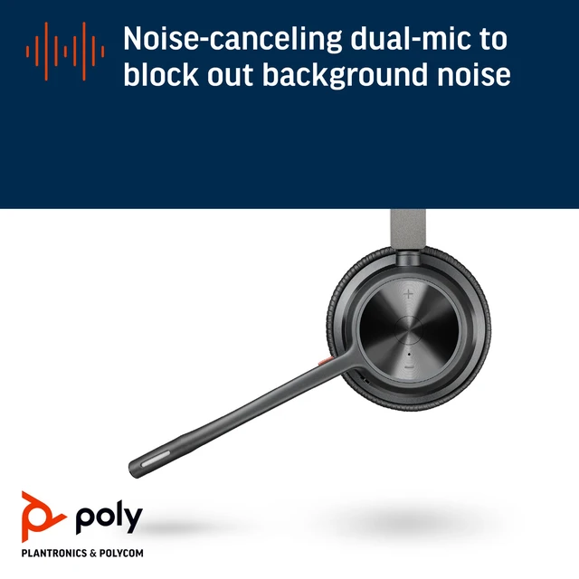 Alt view image 7 of 7 - Poly Voyager 4320 USB-C Headset +BT700 dongle