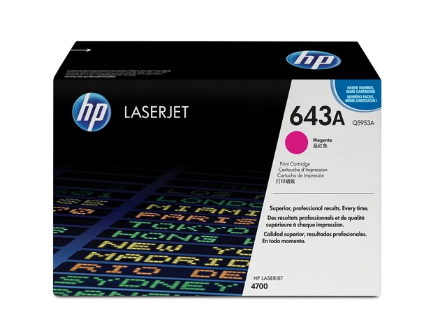 Alt view image 2 of 7 - HP 643A Magenta Original LaserJet Toner Cartridge, ~10,000 pages, Q5953A