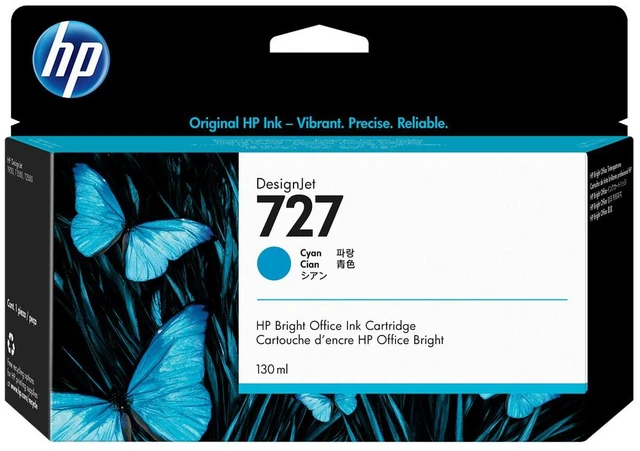 Main image of HP 727 130-ml Cyan DesignJet Ink Cartridge, B3P19A