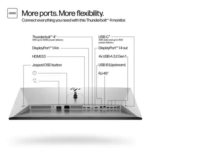 Alt view image 7 of 7 - HP Series 7 Pro 31.5 inch 4K Thunderbolt 4 Monitor - 732pk 31.5" 4K UHD (3840 x