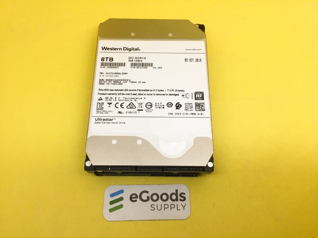 Alt view image 2 of 2 - (NOT FOR HOME PC!) HGST 8TB 7.2K SAS 12Gb/s 3.5in Internal HDD HUH721008AL5204