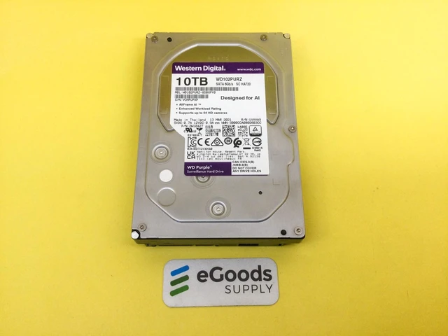 Main image of Western Digital Purple 10TB 7.2K SATA 6Gb/s 3.5'' Surveillance HDD WD102PURZ