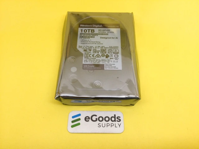 Alt view image 2 of 2 - Western Digital Purple 10TB 7.2K SATA 6Gb/s 3.5'' Surveillance HDD WD102PURZ