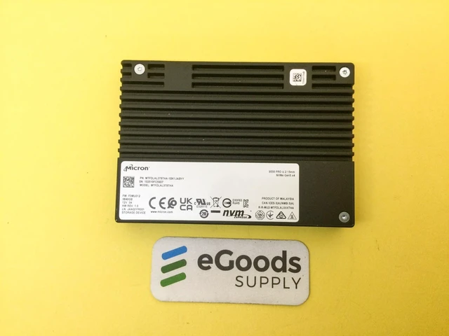 Main image of Micron 9550 PRO 3.84TB NVMe PCIe 5.0 2.5in U.2 15mm SSD MTFDLAL3T8THA