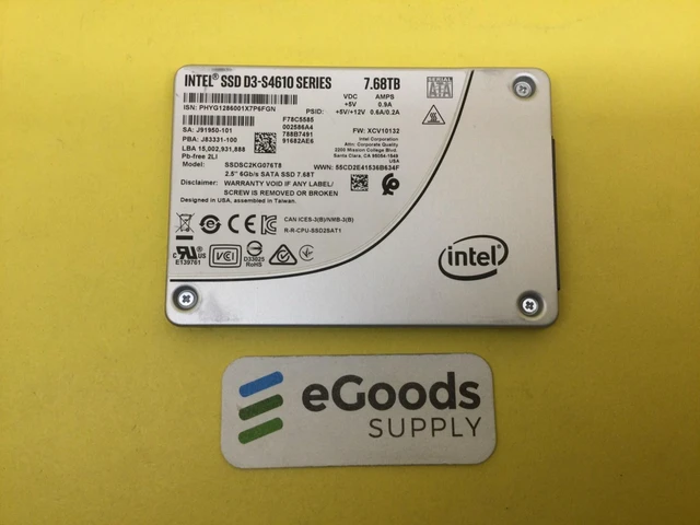 Main image of Intel D3-S4610 Series 7.68TB SATA 6Gb/s 2.5'' Internal SSD SSDSC2KG076T8