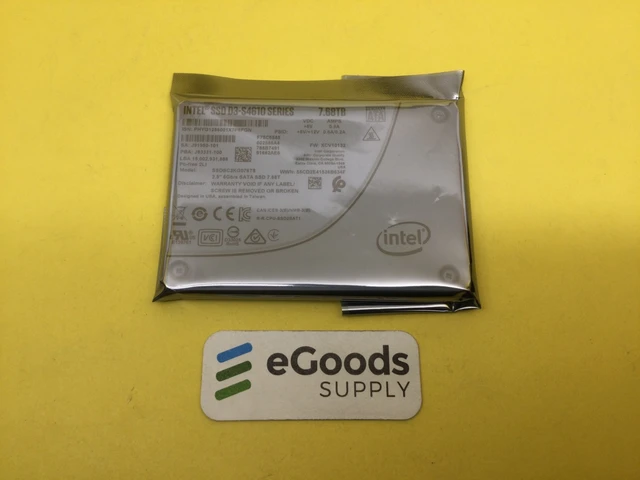 Alt view image 3 of 3 - Intel D3-S4610 Series 7.68TB SATA 6Gb/s 2.5'' Internal SSD SSDSC2KG076T8