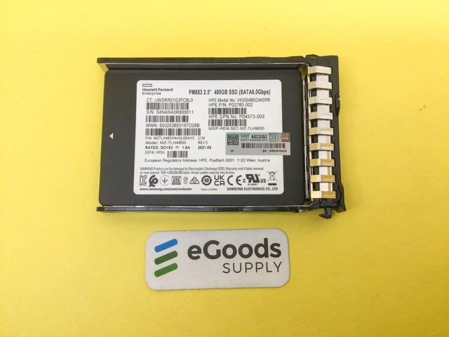 Main image of P40497-B21 HPE 480GB SATA 6G READ INTENSIVE SFF BC MULTI VENDOR SSD P41522-001