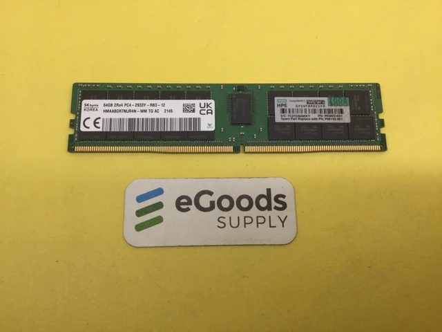 Main image of P03053-0A1 HPE 64GB (1X64GB) 2RX4 DDR4-2933Y DDR4 SERVER MEMORY P06192-001