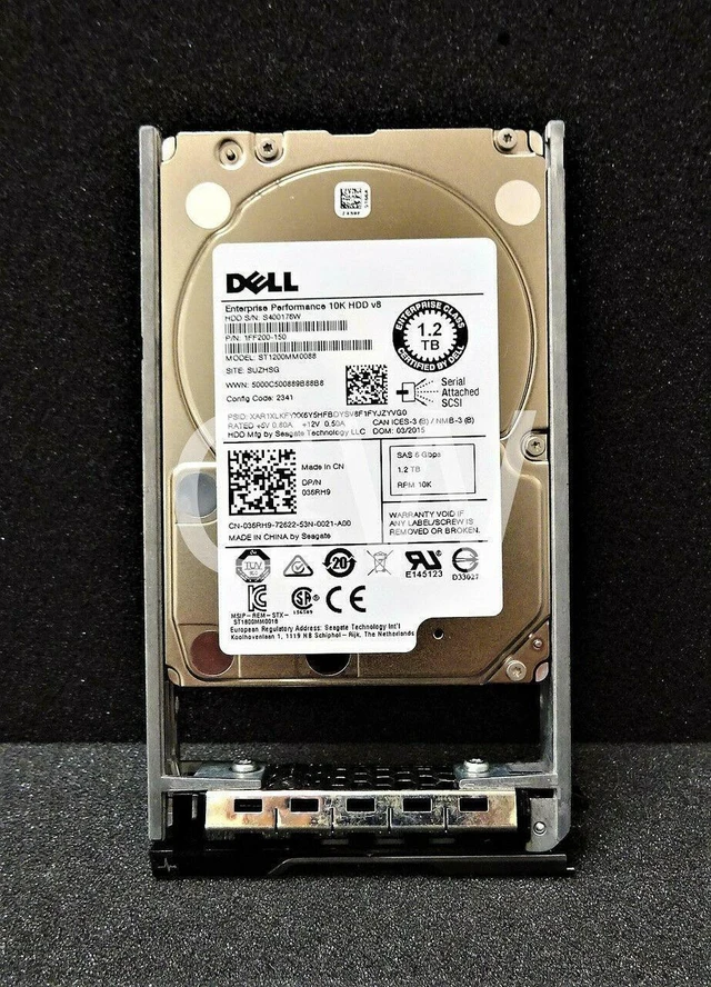 Main image of (NOT FOR HOME PC!) 36RH9 ST1200MM0088 Dell 1.2TB 10K 6Gbps 128MB 2.5" SAS HDD M910 R320 R630 T410
