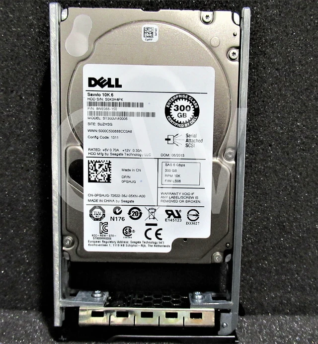 Alt view image 3 of 4 - (NOT FOR HOME PC!) PGHJG ST300MM0006 Dell 300GB 10K RPM 6G 2.5" SAS HDD M710hd M905 T320 T410 R420