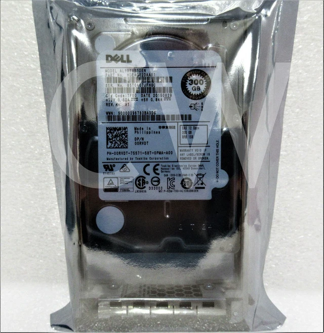 Main image of (NOT FOR HOME PC!) 0RVDT AL13SXB30EN Dell ENT 300GB 15K RPM 12Gb/s 2.5" SAS SERVER HDD Hard Drive