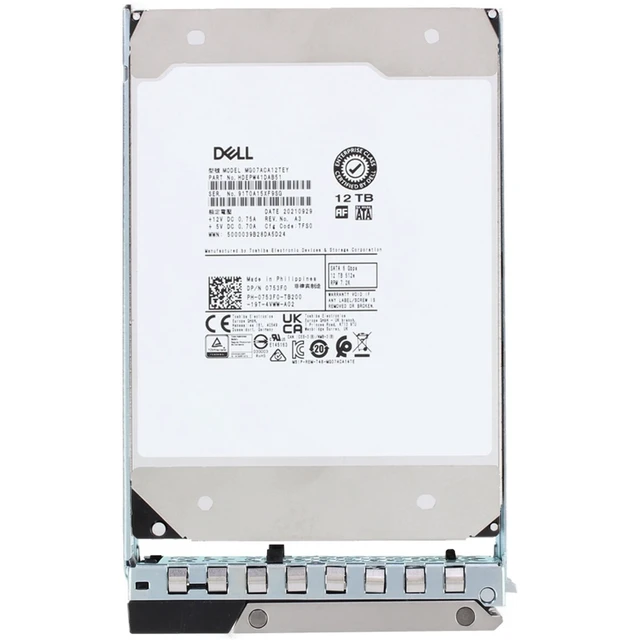 Alt view image 5 of 5 - 753F0-CP2 Dell 12TB 7.2K 512e 6Gbps SATA 3.5 HDD MG07ACA CPO