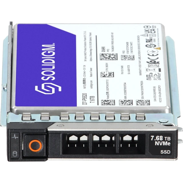 Alt view image 2 of 5 - 86DM1-CD1 Dell Solidigm 7.68TB Enterprise NVMe Gen4 RI TLC SED 2.5 SSD D7-P5520
