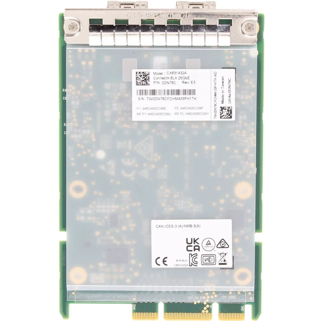 Alt view image 5 of 5 - DN78C Dell NVIDIA ConnectX-6 Lx Dual 10/25GbE SFP28 OCP 3.0 -CR
