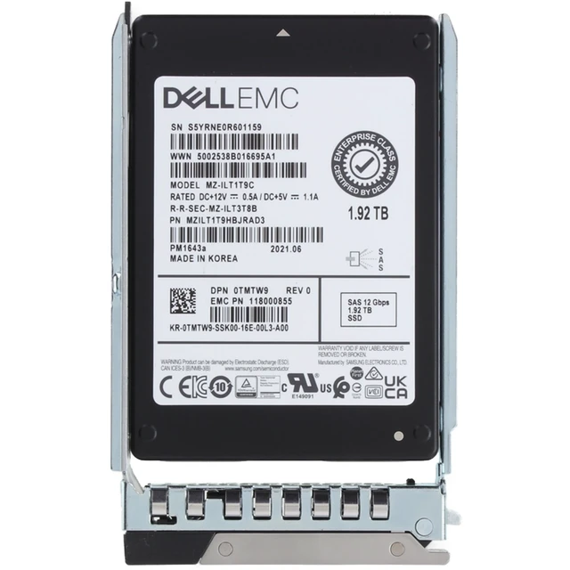 Alt view image 5 of 5 - (NOT FOR HOME PC!) TMTW9-CP1 Dell 1.92TB 12Gbps SAS RI TLC 2.5 SSD PM1643a CPO