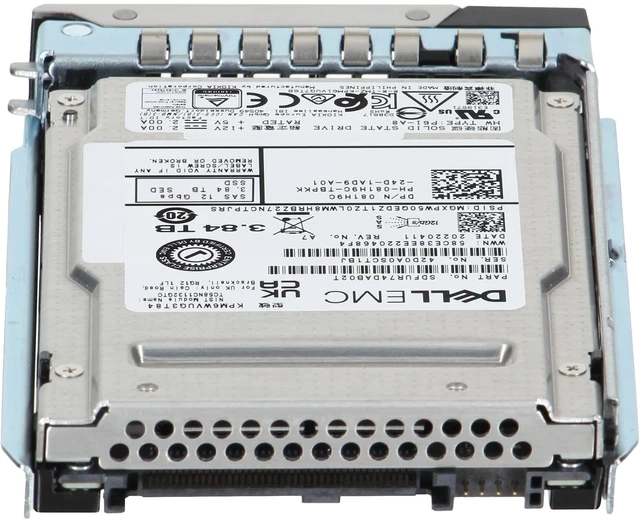 Alt view image 4 of 5 - (NOT FOR HOME PC!) 81H9C Dell 3.84TB 12/24Gbps SAS MU TLC SED FIPS 2.5 SSD KPM6WVUG3T84 CPO -R