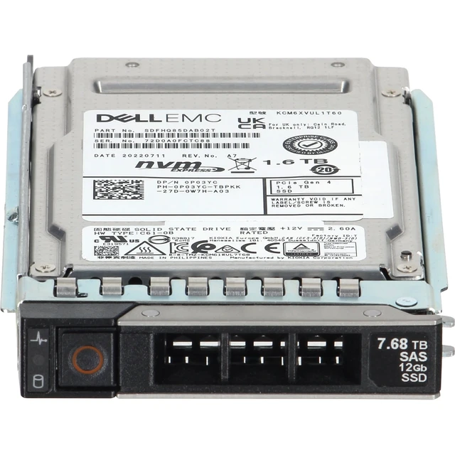 Alt view image 2 of 5 - P03YC-CP1 Dell 1.6TB Enterprise NVMe Gen4 MU MLC 2.5 SSD CM6-V CPO