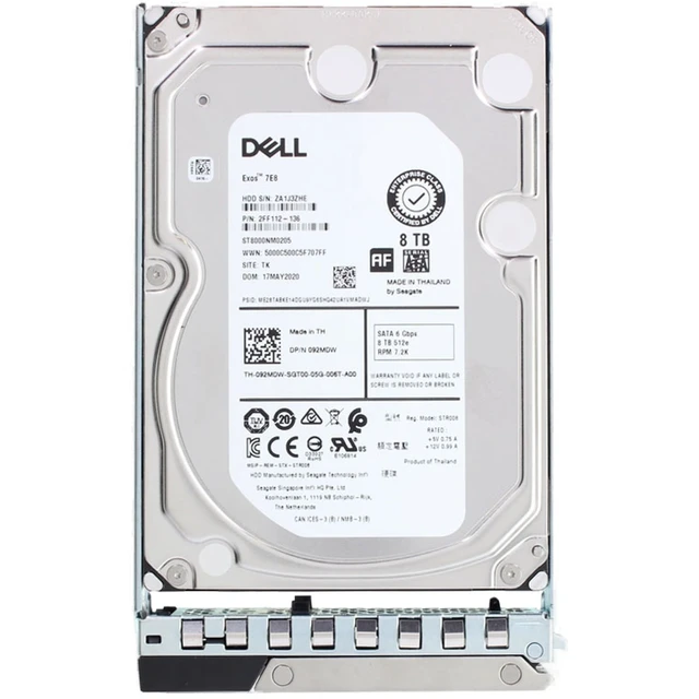 Alt view image 5 of 5 - 92MDW-CP3 Dell 8TB 7.2K 512e 6Gbps SATA 3.5 HDD Exos 7E8 CPO