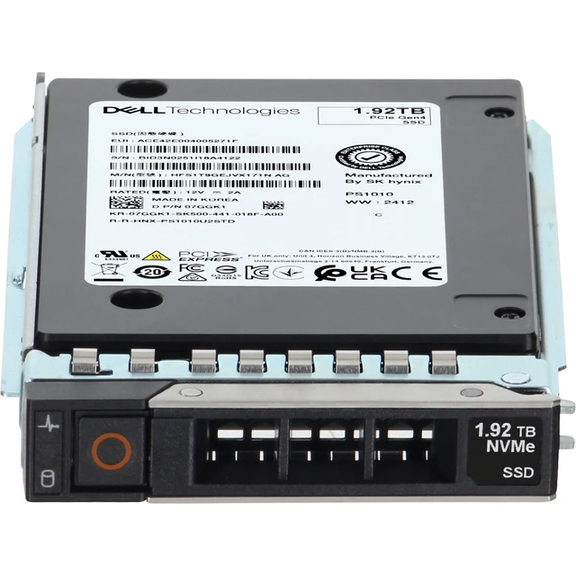 Alt view image 2 of 5 - 7GGK1-CP1 Dell 1.92TB Enterprise NVMe Gen4 RI TLC 2.5 SSD PS1010 CPO