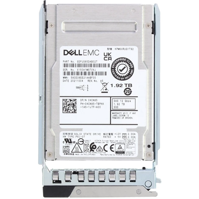 Alt view image 5 of 5 - (NOT FOR HOME PC!) 4CN85-CP1 Dell 1.92TB 12/24Gbps SAS RI TLC 2.5 SSD KPM6XRUG1T92 CPO
