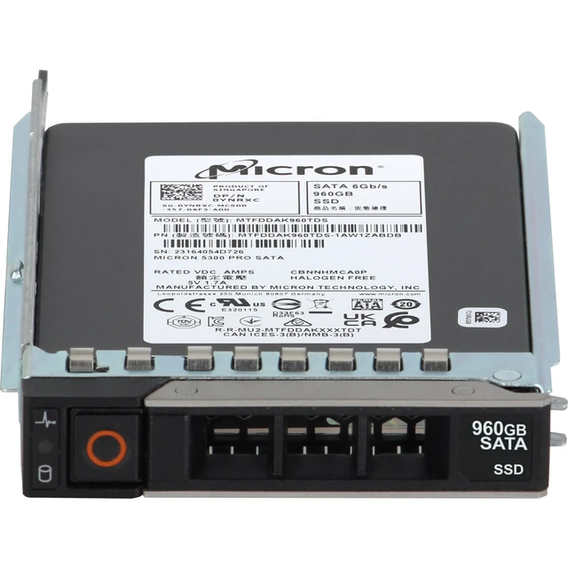 Alt view image 2 of 5 - YNRXC-CDN Dell 960GB 6Gbps SATA RI TLC 7mm 2.5 SSD 5300 Pro for Workstations