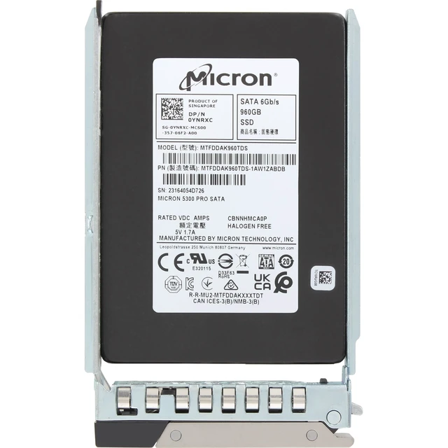 Alt view image 5 of 5 - YNRXC-CDN Dell 960GB 6Gbps SATA RI TLC 7mm 2.5 SSD 5300 Pro for Workstations