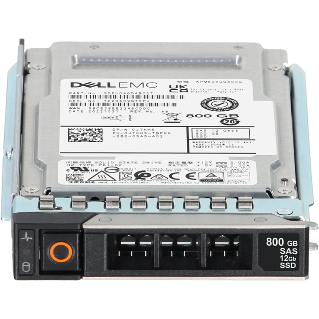 Alt view image 2 of 5 - (NOT FOR HOME PC!) JTKH5-CDN Dell 800GB 12/24Gbps SAS MU TLC 2.5 SSD KPM6XVUG800G