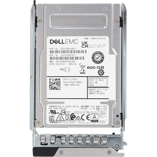 Alt view image 5 of 5 - (NOT FOR HOME PC!) JTKH5-CDN Dell 800GB 12/24Gbps SAS MU TLC 2.5 SSD KPM6XVUG800G