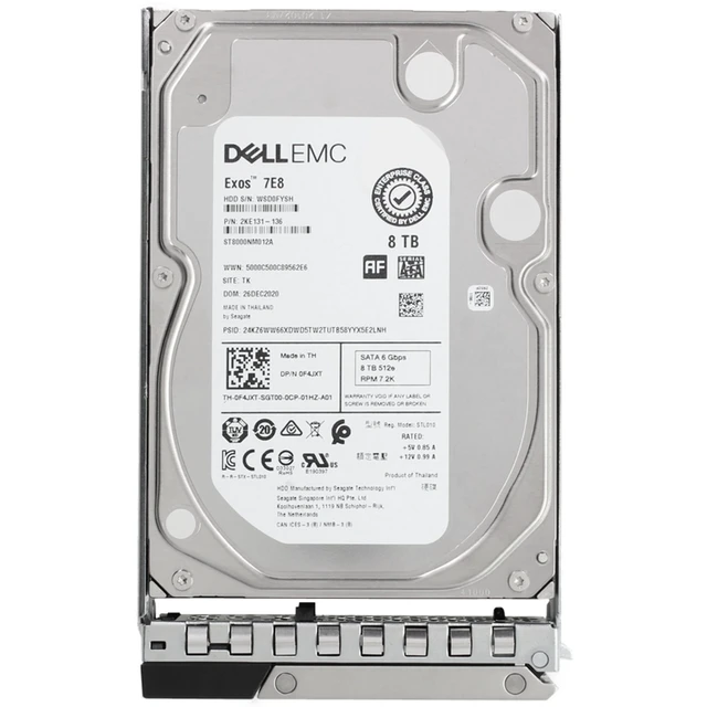 Alt view image 5 of 5 - F4JXT-CP3 Dell 8TB 7.2K 512e 6Gbps SATA 3.5 HDD Exos 7E8 CPO