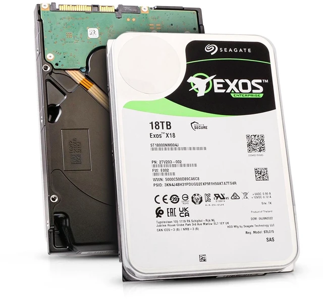 Main image of (NOT FOR HOME PC!) Seagate Exos X18 18TB ST18000NM004J 7.2K RPM SAS 12Gb/s 512e 3.5" Enterprise HDD