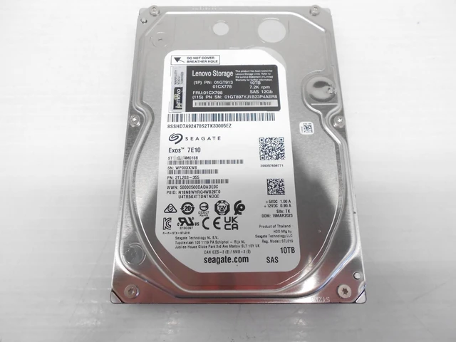 Main image of (NOT FOR HOME PC!) Seagate Lenovo Exos 7E10 ST10000NM018B 10TB 12G 3.5 SAS Server JBOD Hard Drive