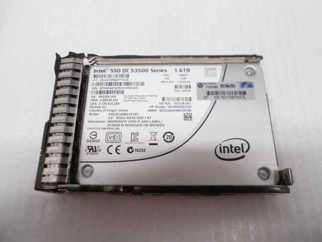 Alt view image 2 of 2 - HP 1.6TB SSD SATA 2.5" Server Hard Drive DL360 DL380 DL385 G8 G9 G10 757338-001