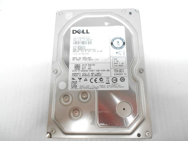 Main image of (NOT FOR HOME PC!) Dell CWJ92 3TB 7.2K 6Gbs SAS Server Storage 3.5" Hard Drive R530 R730 R730XD
