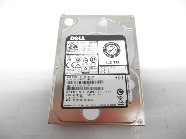 Main image of (NOT FOR HOME PC!) Dell 89D42 Toshiba 1.2TB 10K 12G SAS 2.5" Server JBOD Hard Drive AL14SEB120N