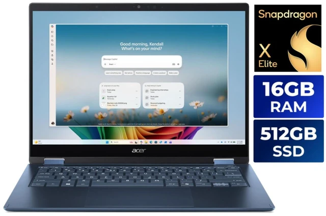 Main image of Acer Swift Spin 14" WUXGA Touch Snapdragon X2Elite X2E-78-100 16GB 512GB SSD W11