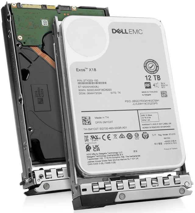 Main image of (NOT FOR HOME PC!) Dell 12TB 7.2K RPM SAS 12Gb/s 512e 3.5" HDD 0M1C0T G16