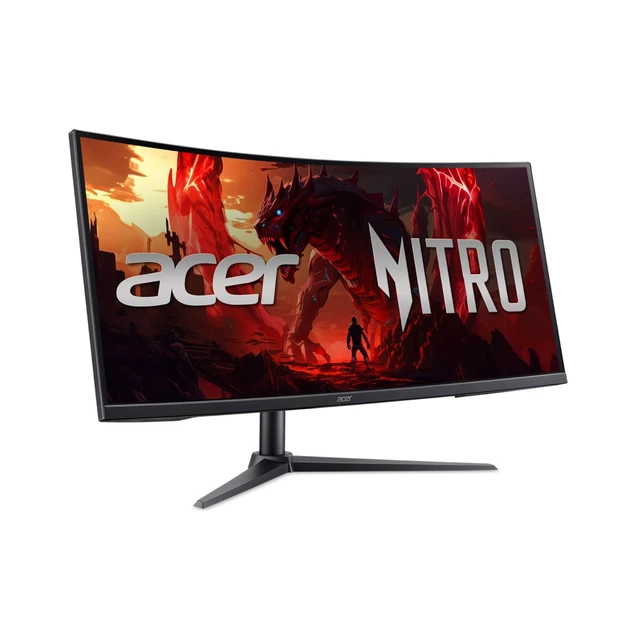 Alt view image 2 of 4 - Acer Nitro XZ340CUR W0BMIIPHX 34" QHD 1 ms 240 Hz 250 Nit Curved Gaming Monitor