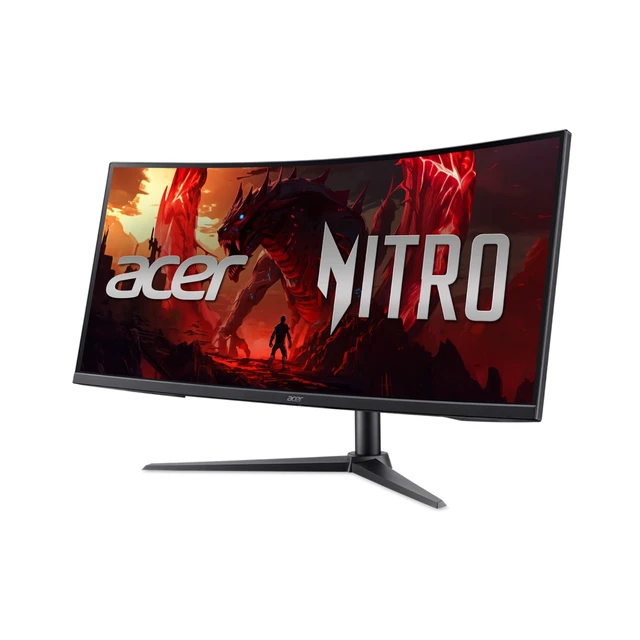 Alt view image 3 of 4 - Acer Nitro XZ340CUR W0BMIIPHX 34" QHD 1 ms 240 Hz 250 Nit Curved Gaming Monitor