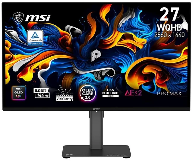 Main image of MSI MAG 271QP X24 26.5" WQHD QD-OLED Flat 0.03ms 240Hz 250 nits Gaming Monitor