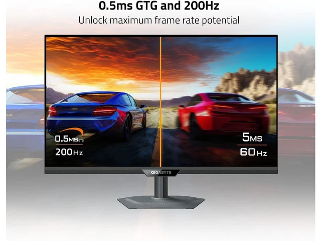 Alt view image 3 of 5 - GIGABYTE G27Q20 27" QHD IPS 200Hz 5ms G-Sync Compatible Flat Gaming Monitor