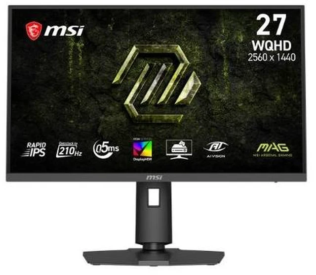 Main image of MSI MAG 275QPF 27" WQHD IPS 210Hz Anti-glare Tilt Flat Gaming Monitor, Black