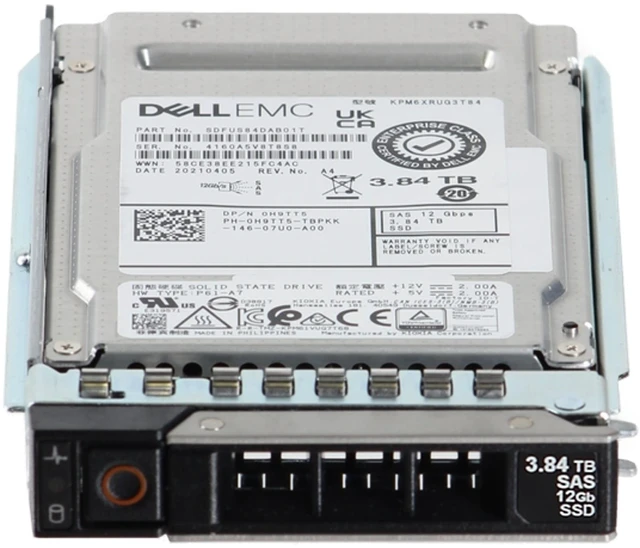 Alt view image 2 of 5 - (NOT FOR HOME PC!) H9TT5-CP1 Dell 3.84TB 12/24Gbps SAS RI TLC 2.5 SSD KPM6XRUG3T84 CPO