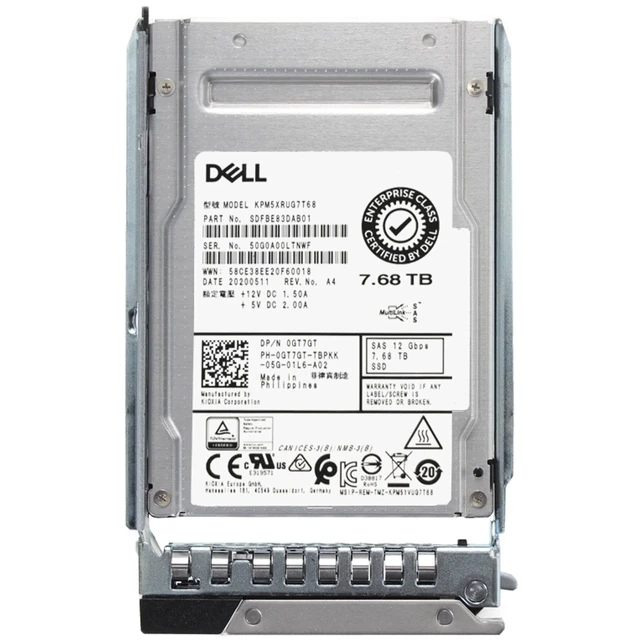 Alt view image 5 of 5 - (NOT FOR HOME PC!) GT7GT-CP1 Dell 7.68TB 12Gbps SAS RI TLC 2.5 SSD KPM5XRUG7T68 CPO