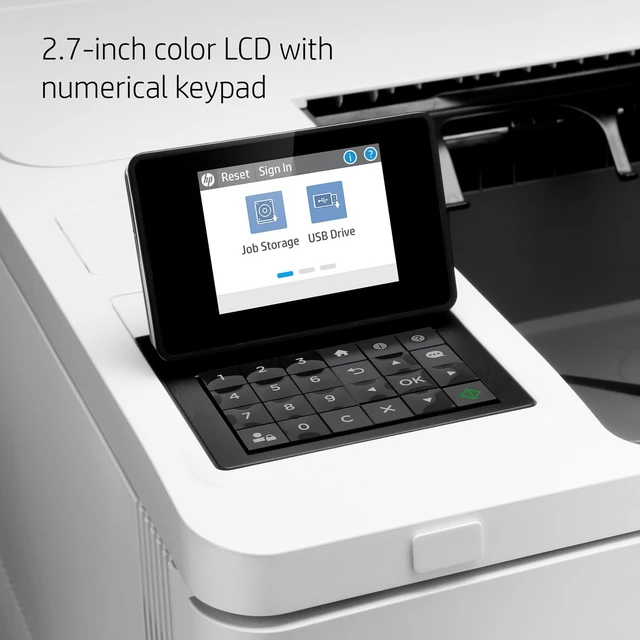Alt view image 6 of 7 - HP LaserJet Enterprise M608n Laser Printer, Black And White Mobile Print Up to