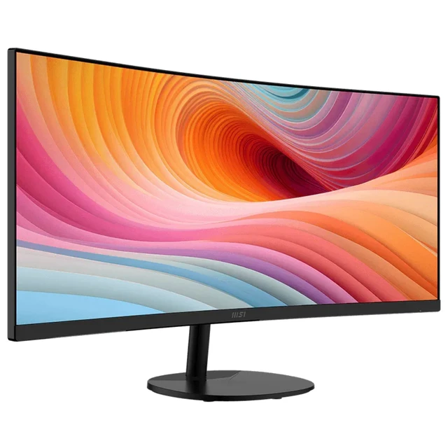 Alt view image 2 of 5 - MSI PRO MP341CQ E12 34" UWQHD 2K Curved Monitor 3500:1 Adaptive-Sync HDR Ready